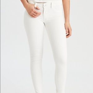 White Super Super Stretch American Eagle Jegging